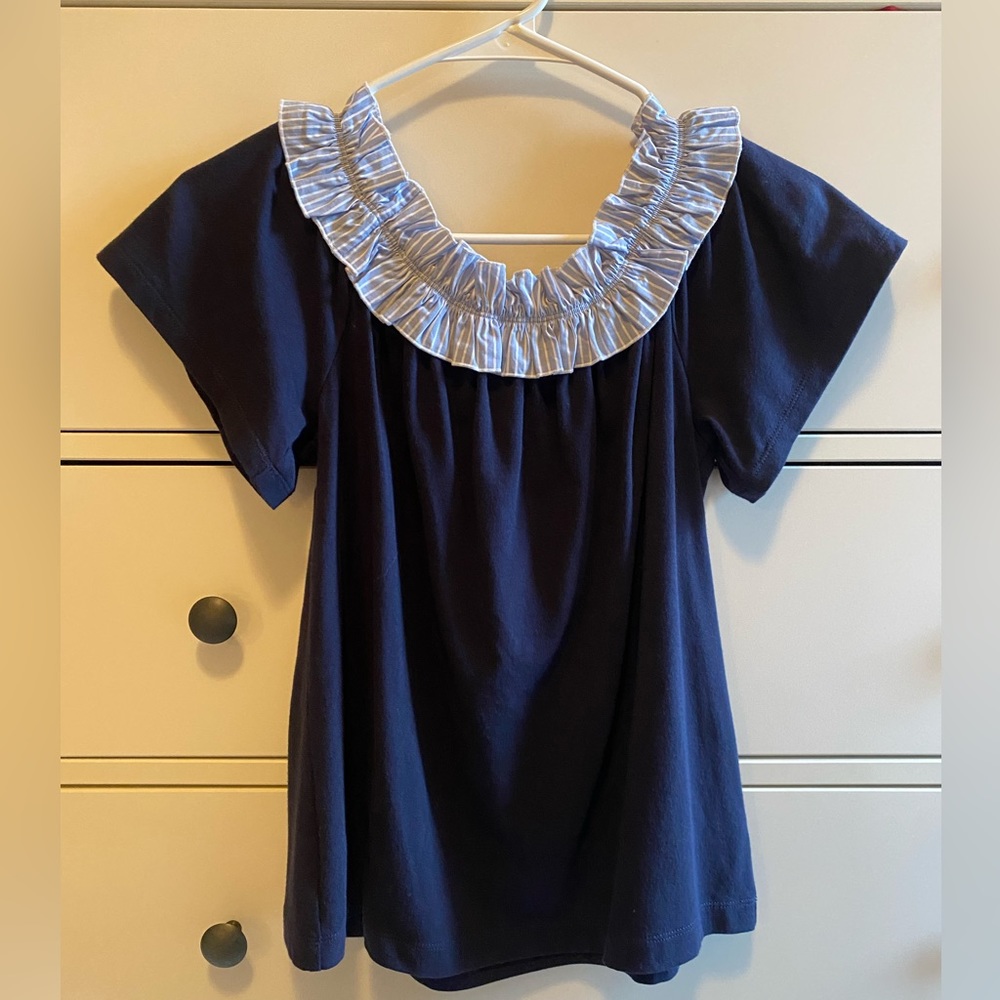 Navy blue off the shoulder Kate Spade Top.